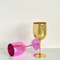 Voyage Portable En Plastique Rouge Verre À Vin Tasse Or Acrylique Aceylic Champagne Flûte Verres Avec Logo Pour La Fête De Mariage