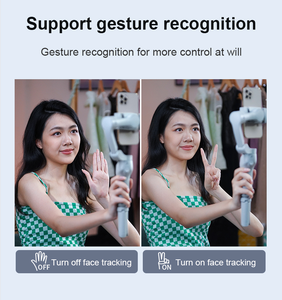 F6 F12 bán buôn l7cpro điện thoại thông minh Gimbal 3-trục cầm tay ổn định điền vào ánh sáng cho điện thoại di động <span class=keywords><strong>Iphone</strong></span> video vlog chân máy nhỏ - Product Image 5