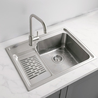 Évier de lavage à la main en acier inoxydable finition brossée Nouvelles tendances Évier de salle de bain pour la cuisine et la salle de lavage