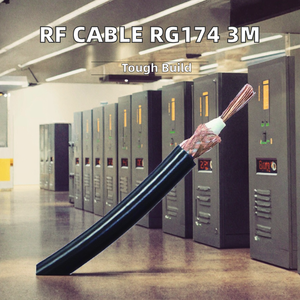 Cable Coaxial RF RG174 de 3m de Longitud con Conector RP-SMA MACHO a RP-SMA HEMBRA - Product Image 2