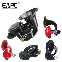 Bocina de Aire Serie OE 332 Negra y Roja para Camión 24V Trompeta de Presión de Aire Juego Completo Bocina Neumática OE 1341796 OE 1874273