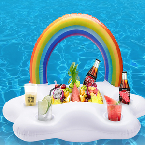 <strong>Inflatable</strong> Rainbow Cloud <strong>Drink</strong> Holder <strong>Pool</strong> Party <strong>Floating</strong> Coffee Bar <strong>Inflatable</strong> <strong>Pool</strong> <strong>Table</strong> <strong>Floating</strong> Bar Boat - Product Image 5