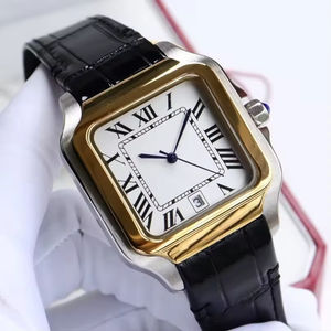 Nouvelle montre de luxe pour homme, design rectangulaire, cadran numérique, aiguilles, boîtier en acrylique, bracelet en silicone, tendance unisexe - Product Image 2
