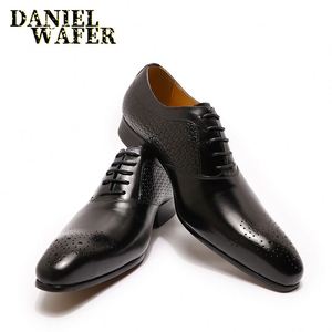 Wholesale Pointed Toe Men Genuine Leather <b>Shoes</b> With Lace Low up Black Formal Business Dress <b>Shoes</b> - Product Image 4