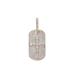 Simple estética chapado en oro circón <span class=keywords><strong>diamante</strong></span> nuevo diseño <span class=keywords><strong>de</strong></span> gran tamaño <span class=keywords><strong>Jerusalén</strong></span> latón Cruz religiosa colgante moda colgantes encantos - Product Image 1