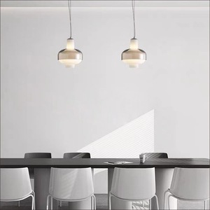 Postmodern Minimalist Glass Pendant Light Cream-Style Nordic for <b>Study</b> Bedroom Guest Room Entryway Dining Room-Middle Sized <b>Lamp</b> - Product Image 5