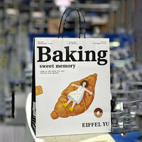 Sac de livraison alimentaire en papier recyclable Allwin Packfactory avec logo personnalisé imprimé pour café, boulangerie et plats à emporter