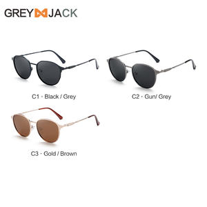 Gafas de Sol de Piloto para Hombre Grey Jack, Montura Completa, Lentes TAC UV400 Antideslumbrantes, Montura Dorada y Negra - Product Image 5