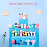 Creatieve Cartoon Siliconen Schattige Mini Penpunt Dopjes 3D Fruit en Dieren Potlood & Gelpen Accessoires Gemengde Verpakking