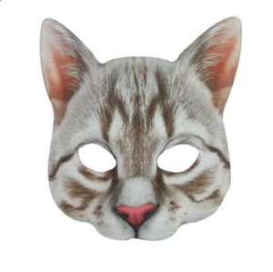 2024 nuevo diseño Halloween carnaval mascarada EVA <span class=keywords><strong>realista</strong></span> Digital impreso Animal <span class=keywords><strong>gato</strong></span> máscara - Product Image 6