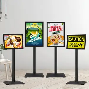 LED Stable Stand Sign Holder Poster Advertising Steel Board