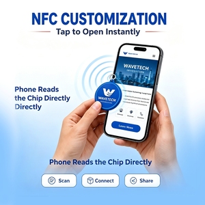Llavero con Chip NFC Inteligente, Logotipo Personalizado, Anillo de PVC para Llaves, Toque para Compartir Datos de Tarjeta de Visita Digital, Regalo Promocional al por Mayor - Product Image 4