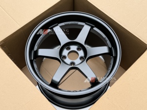 ล้อแม็กซ์ MN Forged Custom Sport <span class=keywords><strong>สี</strong></span><span class=keywords><strong>ดำ</strong></span><span class=keywords><strong>ด้าน</strong></span> รุ่น <span class=keywords><strong>TE37</strong></span> SL Saga 5x112 สำหรับ BMW E46 M3 BRZ FK8 NSX Supra Civic - Product Image 3