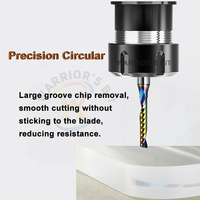 Warrior's One Flûte 3.175mm Carbure End Mill O Flute CNC Router Bits Spiral Cut Fraise Custom ODM/OEM Support