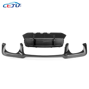 Difusor de labio de parachoques trasero de coche estilo DTM con aspecto de carbono ABS negro brillante para BMW 5 Series F10 F11 520i 535i 550i M Sport <span class=keywords><strong>M5</strong></span> 2011-2015 - Product Image 2