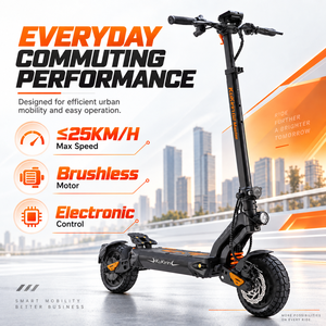 Trottinette pliable Kukirin pour adultes, moteur sans balais, longue autonomie 40-60 km, trottinette électrique en aluminium - Product Image 5