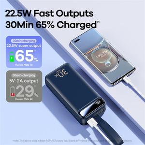 מטען נייד רמקס 30000 בנק כוח mah 20000mah 30000mah טעינה מהירה בנק סוללה חיצוני עם תצוגה הוביל תצוגה