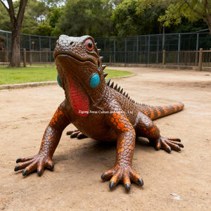 Özelleştirilmiş gerçekçi kertenkele heykel yüksek simülasyon silikon cilt Animatronic kapalı tema parkı müze fabrika doğrudan - Product Image 1