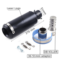 배기 시스템 탈출 파이프 Db 킬러 소음기 51mm 60mm 범용 오토바이 Fz6 Cbr125 Trk502 Cb190r 배기 시스템 탈출