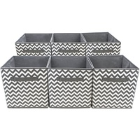 Paniers en Cube pliables 6 pièces, paniers de rangement pliables à motif de Chevron