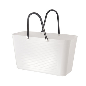 Shopping Basket Rectangle 20L Eco-Friendly White Sky Blue Horizontal Medium Bathroom Storage - Product Image 5