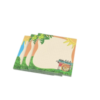 Nouveauté Papeterie Série de dessins animés mignons Notes autocollantes mémo Blocs-notes pour le bureau et l'école