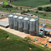 Silo en acier anticorrosion à fond trémie pour stockage automatique de tourteaux de soja pour élevages