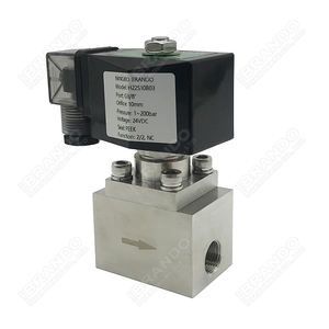 Válvula Solenoide de Acero Inoxidable de 2 Vías Normalmente Cerrada de Alta Presión de <span class=keywords><strong>3</strong></span>/8'' 1/2'' 200 bar para Agua y Aire, 220 VCA, 110 VCA, 24 VCA, 24 VCC, 12 VCC - Product Image 2