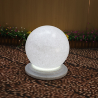 Barrière routière extérieure Poteaux de pierre lumineux, boules rondes lumineuses pour aire de stationnement carrée, Poteaux de pierre anti-collision