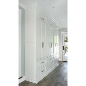 Prima Minimalist <strong>Wardrobe</strong> with <strong>Slim</strong> Handles and Durable Board Materials for Long-Term Home Use Wooden Color Natural Closet - Product Image 5