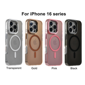 Với kim loại mạnh mẽ máy ảnh đứng thiết kế mới trong suốt từ trường hợp điện thoại cho <span class=keywords><strong>iPhone</strong></span> 16 Pro Max <span class=keywords><strong>4</strong></span> màu sắc PC TPU Combo Trường hợp điện thoại - Product Image 6
