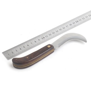มีดพับสแตนเลส ด้ามไม้ สำหรับต่อกิ่งเห็ด เครื่องมือทำสวน - Product Image 2