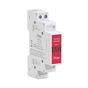 Voltmetro Digitale Modulare Mini per Guida DIN con Display LED, Misuratore di <span class=keywords><strong>Tensione</strong></span> Monofase da 11V-310V DC, <span class=keywords><strong>Rilevatore</strong></span> 1 Via Chayo - Product Image 1