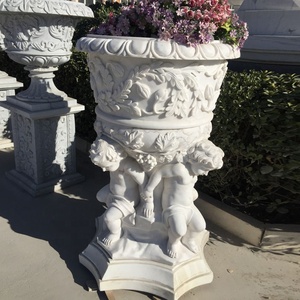 Statue <span class=keywords><strong>di</strong></span> <span class=keywords><strong>marmo</strong></span> intagliate a mano sculture in pietra e sculture da giardino fioriere vasi da fiori - Product Image 6
