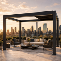 Pergola de luxe en aluminium pour l'extérieur, toit rétractable motorisé, imperméable, auvent pour villa, jardin, patio