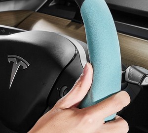 Housse de <span class=keywords><strong>volant</strong></span> en fibre de carbone en cuir suédé pour nouveau modèle <span class=keywords><strong>3</strong></span> Highland/modèle <span class=keywords><strong>3</strong></span>/modèle Y - Product Image 4