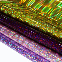 Sac à faisceau Laser holographique à effet optique réfléchissant pour chaussures accessoires de vêtements boîtes d'emballage de canapé décoratives en couleur PU