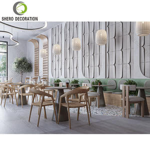 Design d'intérieur moderne pour café, comptoir de bar à café de haute qualité avec vitrine à pain en verre, mobilier de café sur mesure - Product Image 4