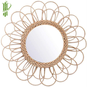 <b>Vintage</b> Woven Rattan Wall <b>Mirror</b> Eco-Friendly Creative Design for Home Decoration for Bathroom Living Room From Vietnam Factory - Product Image 3
