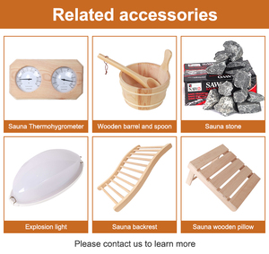 Sauna Tradicional de Vapor para Interiores, de Madera, con Capacidad para 4-6 Personas - Product Image 4