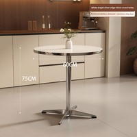 Ensemble de table et chaises de salle à manger de style français vintage américain rétro, en bois massif et acier inoxydable, pour balcon, table réglable, restaurant