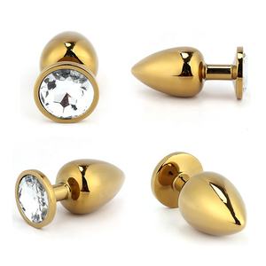 卸売バットプラグ下着ゴールドアナルバットプラグジュエルバットプラグ付き - Product Image 5