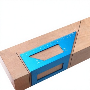 Équerre de menuiserie en alliage d'aluminium, règle multifonction 45 et 90 degrés, outil de traçage pour rénovation, <span class=keywords><strong>angle</strong></span> interne et externe, queue de cygne - Product Image 1