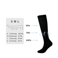 Chaussettes de compression professionnelles pour la circulation, bon maintien pour les infirmières, la course à pied, l'athlétisme, les voyages