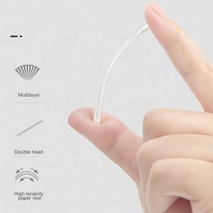 Hisopos de Algodón Desechables de Doble Punta V-COOOL para Limpieza de Oídos de Bebés, con Eje de Papel, en Caja de 200 Unidades, Diseño de Gota de Agua, Hecho en Shanghái - Product Image 3