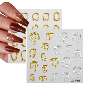 <span class=keywords><strong>2023</strong></span> nouvelle mode 5D en relief mignon dessin animé Nail Art autocollant 3D colle douce glace amour bronzant décorations en gros - Product Image 5