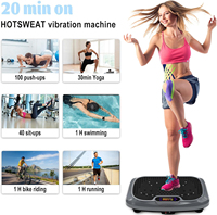 Machine de réduction des graisses par vibration à affichage numérique à LED Machine de vibration debout à domicile Equipement de fitness par vibration