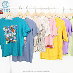 厂家直销高性价比二手女式夏季T恤涤棉混纺款式随机包装散装批发 - Product Image 2