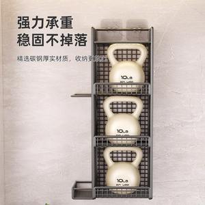 Soporte de pared para pesas Rusas Xin Luo, de acero al carbono, organizador de almacenamiento de 3 niveles para equipo de gimnasio en casa - Product Image 1