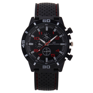 New men's watch three-eye digital sports <b>wristwatch</b> quartz strap - Product Image 1
